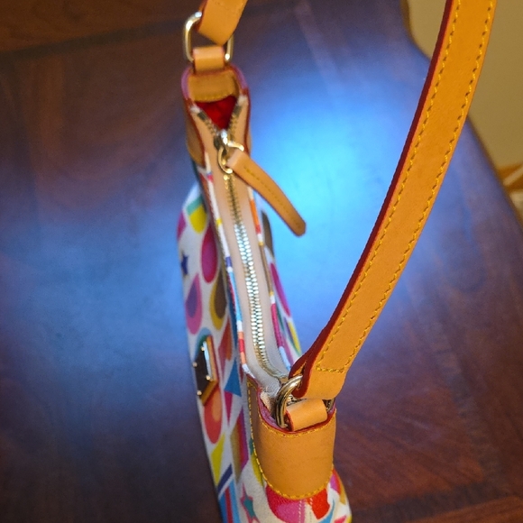 Dooney & Bourke Mary Blair Colorful Geometric Shoulder Bag EUC - Picture 7 of 10